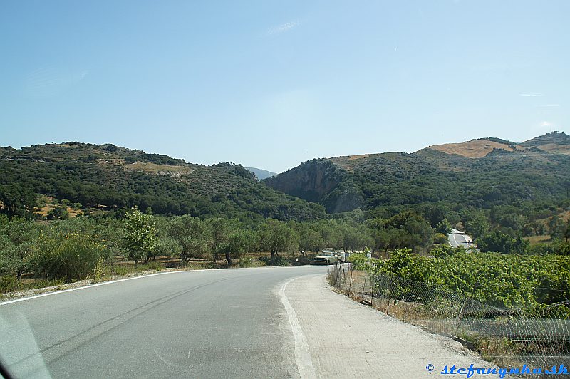 Patsos gorge (Agios Antonios), Kréta. Príchod cez údolie