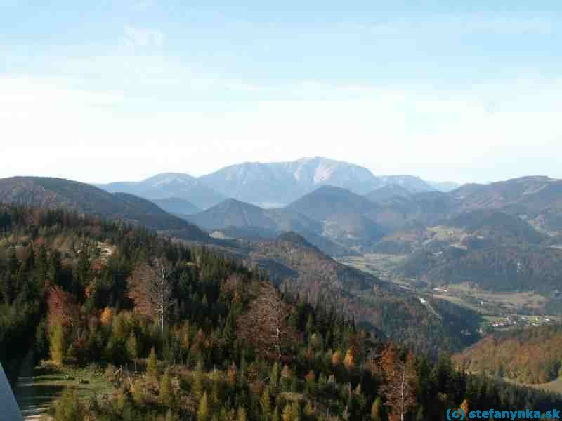 Pohľad na Schneeberg z Hohe Wandu
