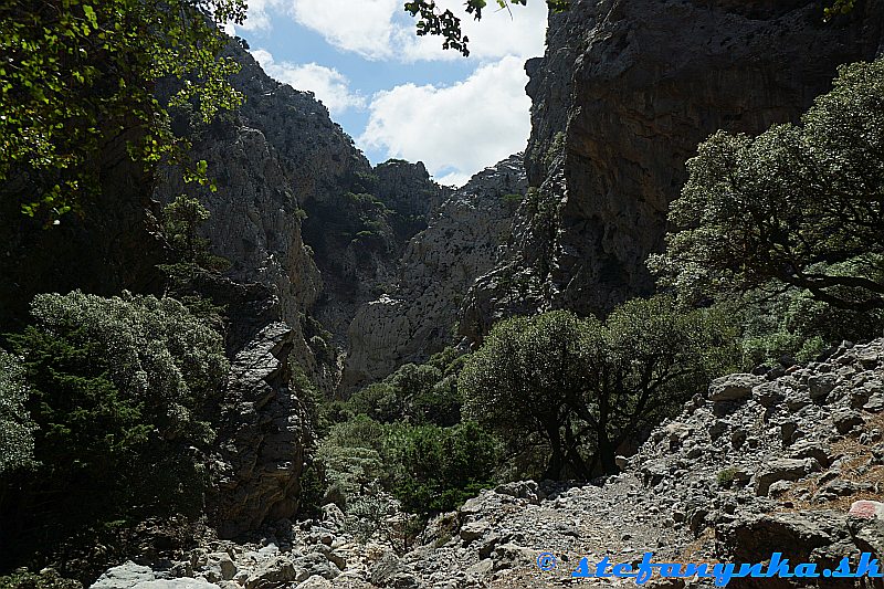 Rouvas gorge - horná časť rokliny