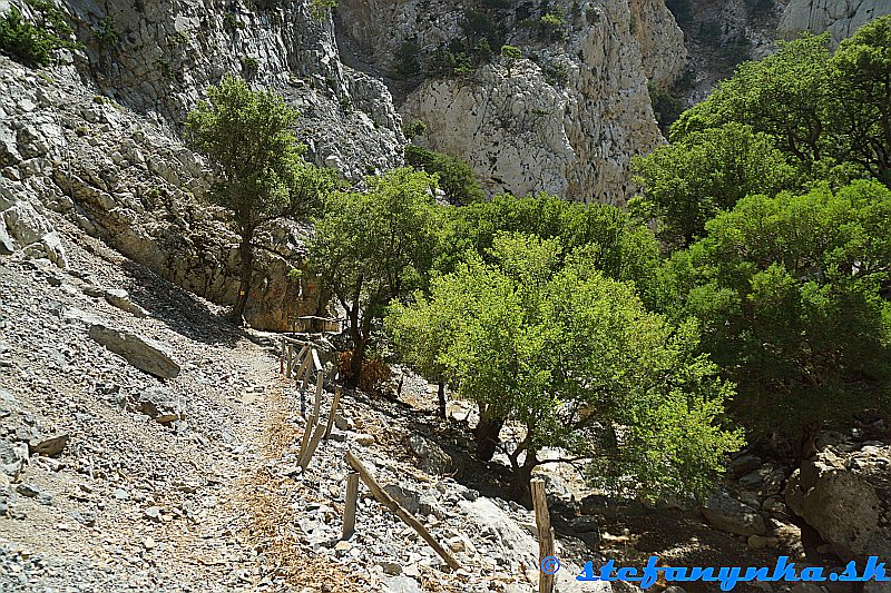 Rouvas gorge - horná časť rokliny