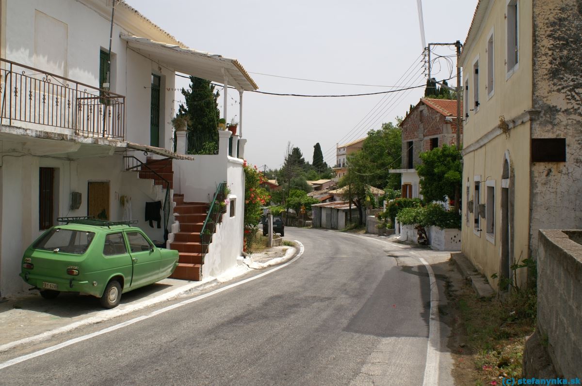 Korfu, dedina Argyrades
